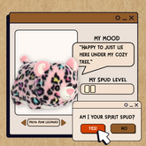 A spudsters product card for the Priya Pink Leopard plush by Aurora